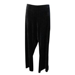 Any Body 3X Black Velour Lounge Pants Soft Stretch